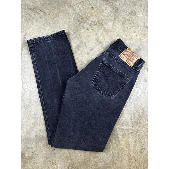 Vtg Women's Levi's 501 Jeans Made in USA Black Button Fly - Picture 2 of 16